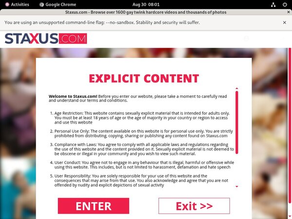 Free Staxus Passes
