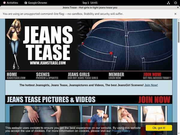 Jeans Tease Get An Account
