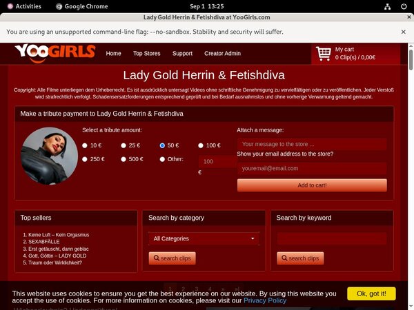 Lady Gold Fetishdiva Coupon