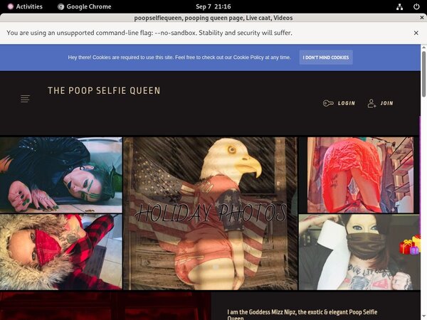 ThePoopSelfieQueen Register Form