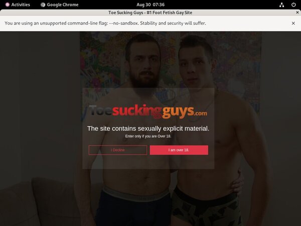 Toe Sucking Guys Account Password