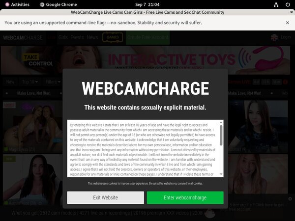Webcam Charge Premium Password